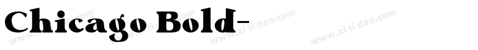 Chicago Bold字体转换
